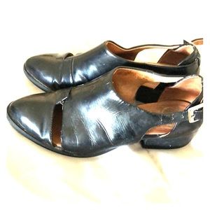 Jeffrey Campbell Black Cutout Leather Ankle Booties